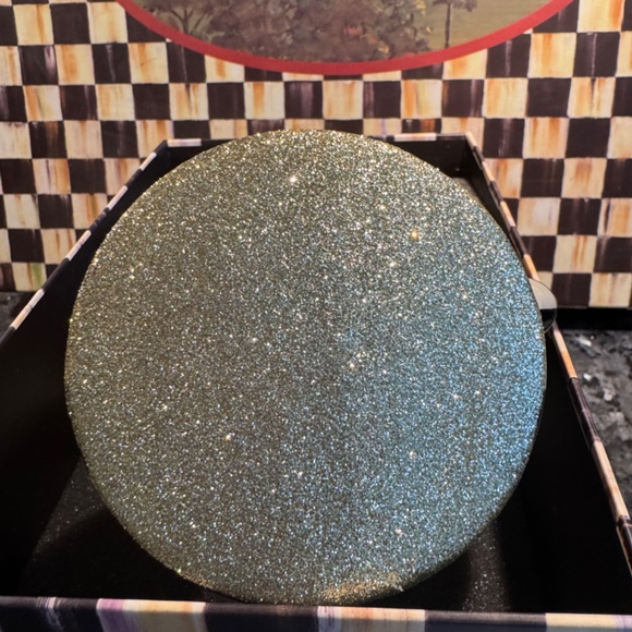 Mackenzie Childs Courtly Check Tea Kettle Ornament Rare HTF Mint in Gift Box - Picture 8 of 9